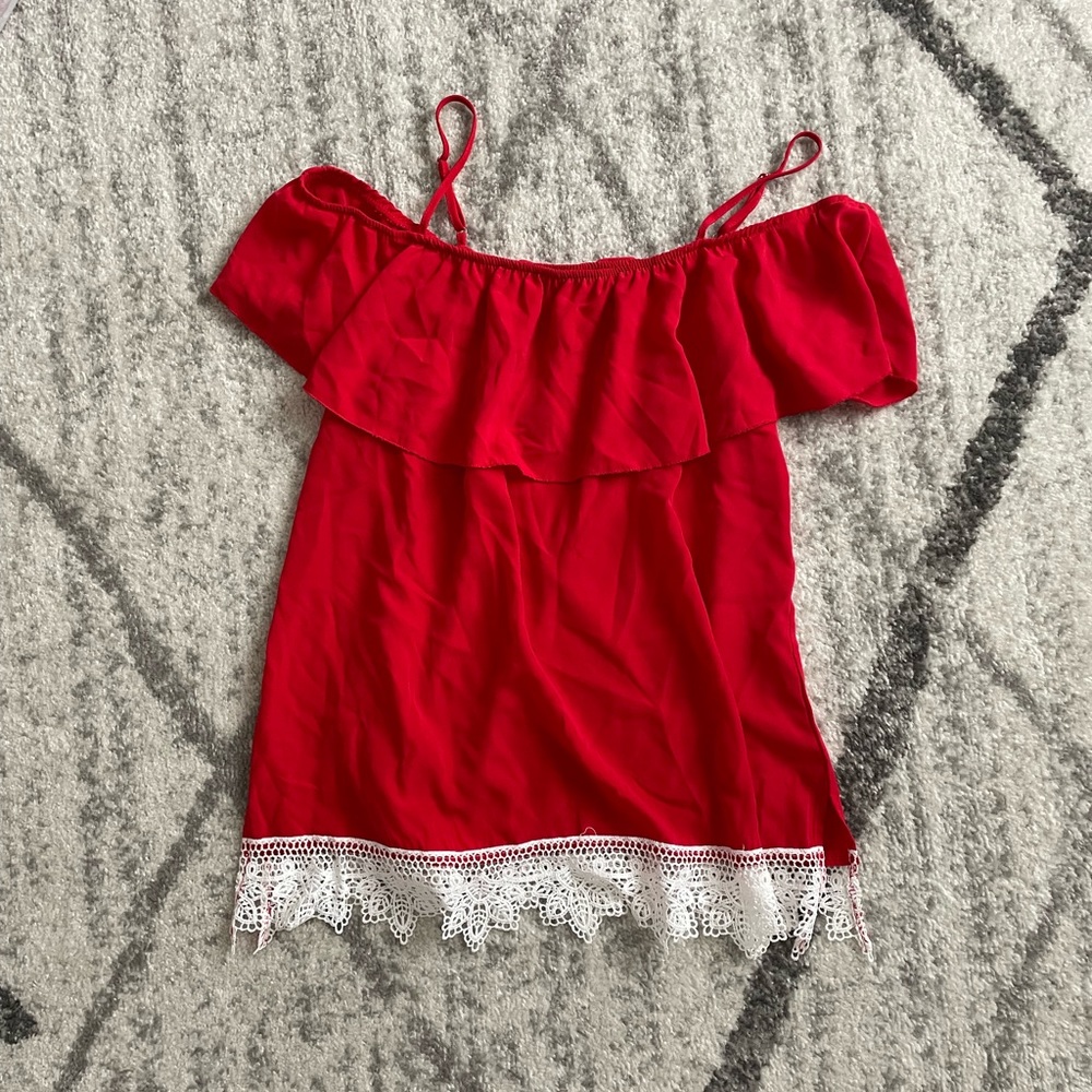XL Red Top (Tank Top & Off the Shoulder)